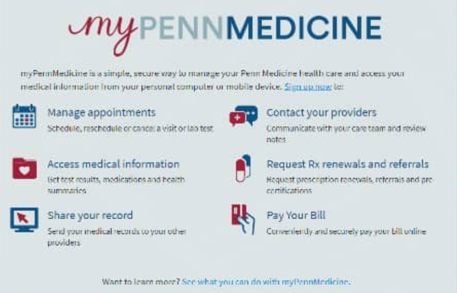 myPennMedicine.org Features