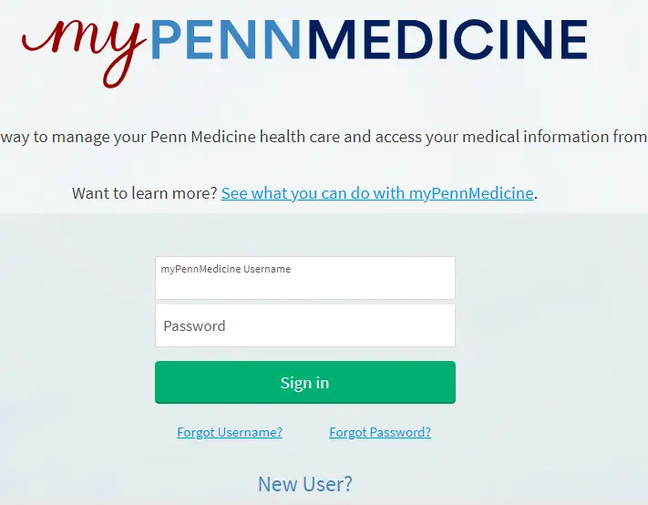 MyPennMedicine login