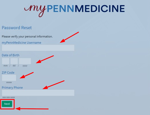Password Recovery For myPennMedicine
