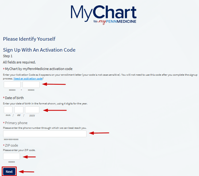 myPennMedicine Registration